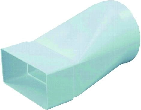 Overgangsstuk 104/110 × 55 mm voor ronde en platte ventilatiekanalen