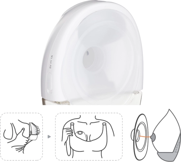 Handsfree kolven in de beha