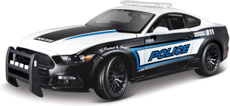 Maisto 2015 Ford Mustang GT zwart-wit 1:18