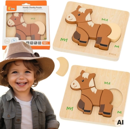 Houten puzzel Viga Mijn vriend het paard