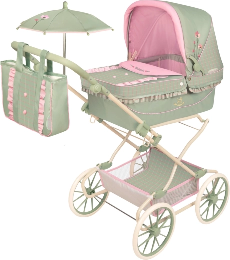 DeCuevas opvouwbare poppenwagen voor Reborn-poppen Botanic 2026 met parasol en accessoires – 90 cm