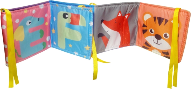 Zachte knisperboek voor kinderen met letters en dieren