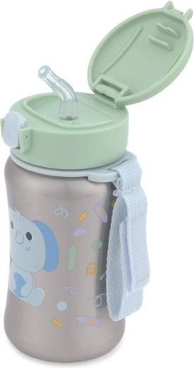 Hygiënische opklapbare dop en flexibel rietje