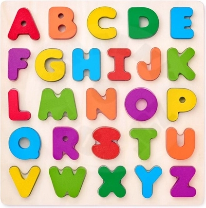 WOODYLAND ABC-puzzel met letters op een bord