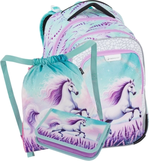 Bagmaster Lumi 26 b schoolset voor eersteklassers met paardenmotief