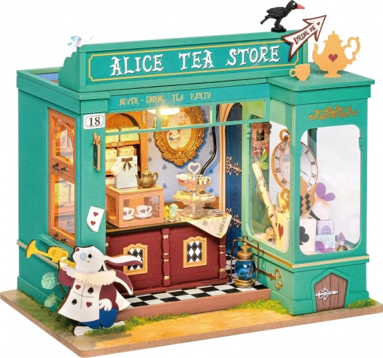 ROBOTIME Rolife DIY huisje: Alice’ theewinkel met LED-verlichting