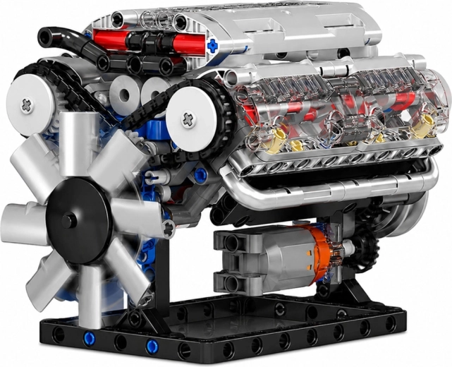 Werkende mechanica zoals bij een echte motor