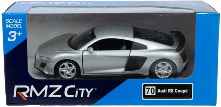 RMZ Audi R8 2019 zilverkleurig automodel