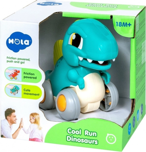 Interactieve dinosaurus met inertiële aandrijving – turquoise