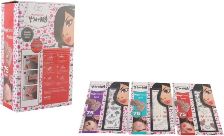 Magic Tattoos afwasbare plak-tatoeages voor meisjes (75 stuks)