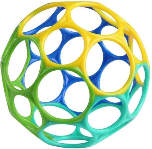 Oball Classic bal voor gemakkelijk vastpakken 10 cm blauw-groen