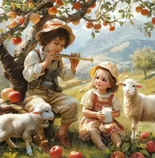 Norimpex Schilderen op nummer De herder onder de boom 40 × 50 cm