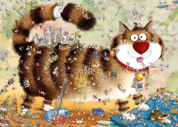 Puzzel Op de Kat 1000 stukjes HEYE