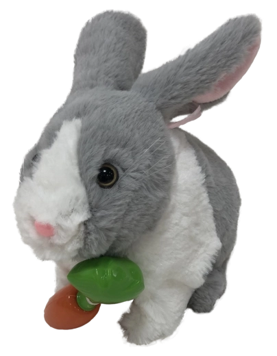 Interactief konijntje Oortje, grijze knuffel