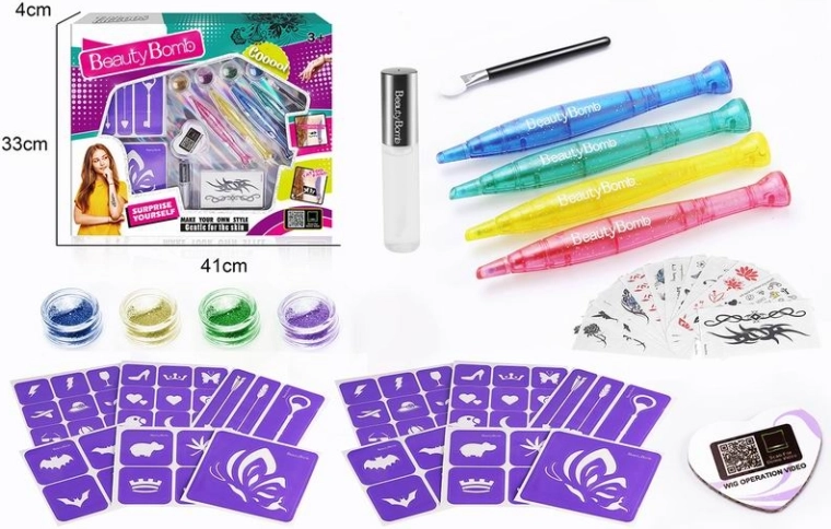 Beauty Bomb set voor tijdelijke tatoeages