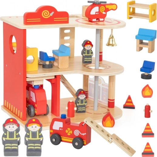 houten brandweerkazerne 3 verdiepingen 14 onderdelen viga