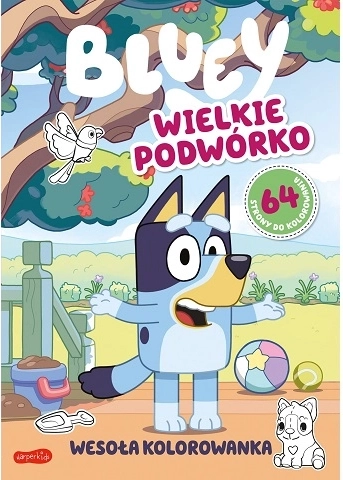 Bluey – grote achtertuin, vrolijk kleurboek