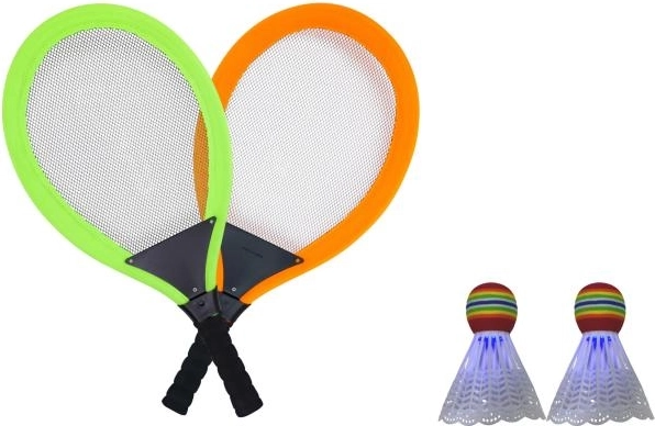 Sporto badminton met verlicht shuttletje