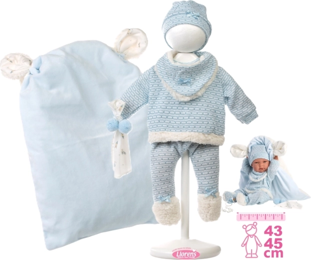 Kleding voor babypop New Born 40–42 cm met accessoires – 5-delige set