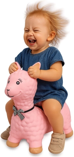 HoppyDoo springlama roze met pompje - 1 stuk