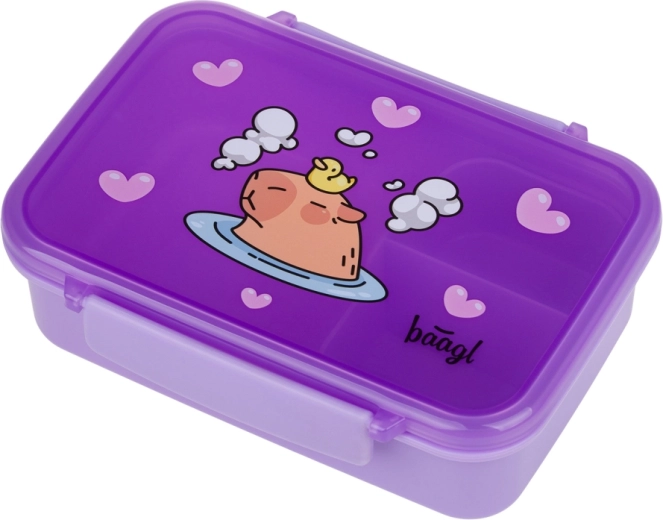 Baagl lunchbox met vakjes capibara