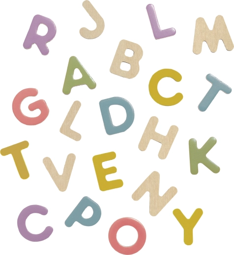 Houten magnetische letters Micki (53 stuks)