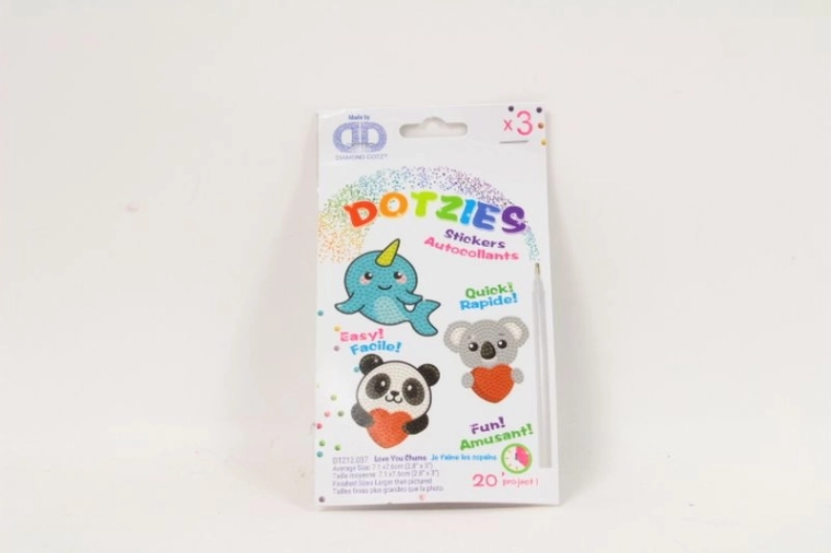 Diamond Dotz Love You Chums – set diamantpainting-stickers (3 stuks)