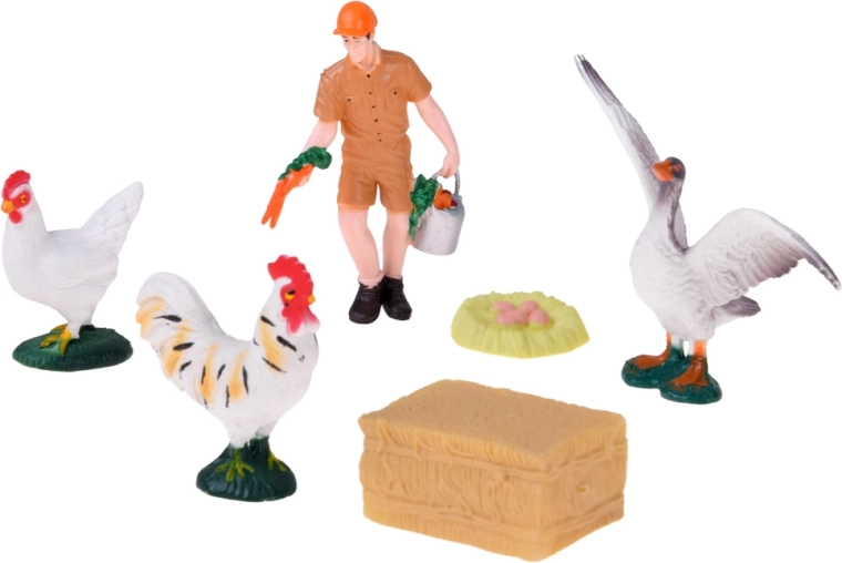 Vogels en accessoires voor boerderijtaferelen