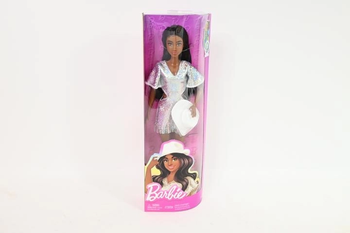 Barbie Fashionistas pop – cowgirl in glitterjurk