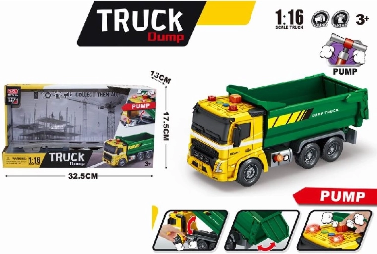 Kiepwagen 1:16 met licht en geluid