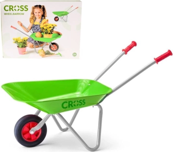 Kinder kruiwagen Cross – groen, metaal