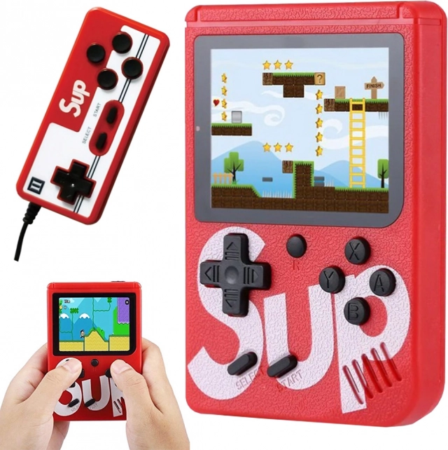 Retro handheld spelconsole met 400 games en controller