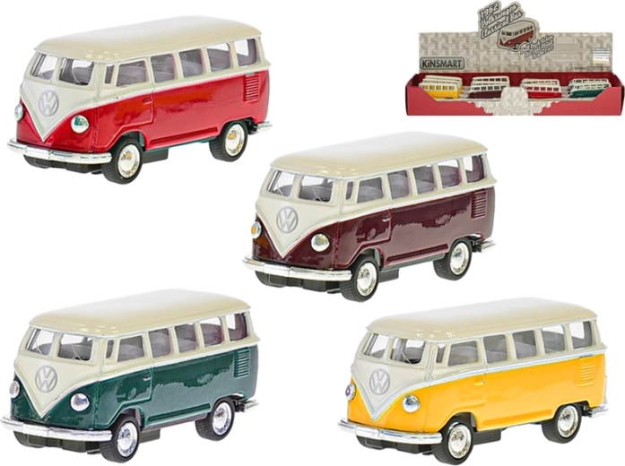 Kinsmart VW Classic bus 1962 metalen model 1:64 met openslaande deuren