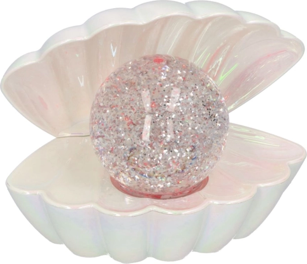 Wit decoratief lampje met sprankelende parel (LED)