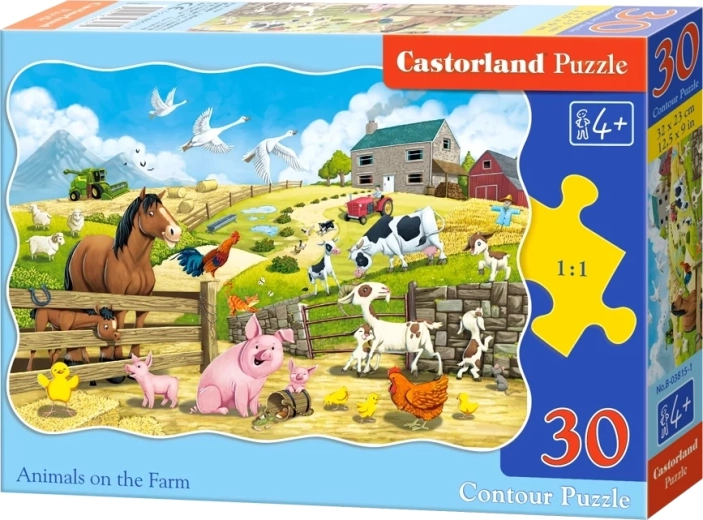 Puzzel Dieren op de boerderij 30 stukjes CASTORLAND