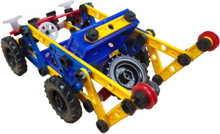 Rijdend model met grote wielen
