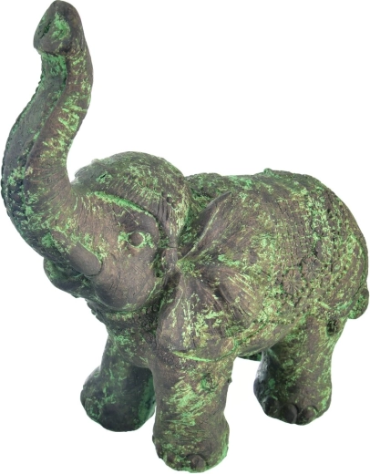 Decoratief olifantenbeeld van polystone, grijs 40 cm