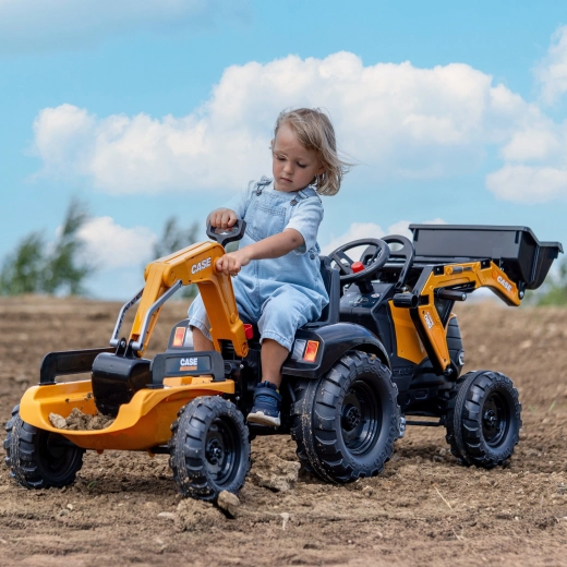 Functionele voorlader en achtergraafmachine