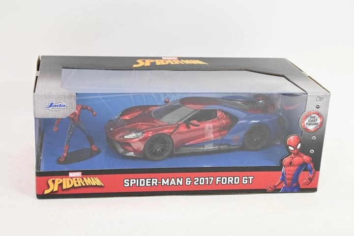 Jada Toys Marvel Spider-Man – modelauto Ford GT 2017 1:24 met figuur - 1 stuk
