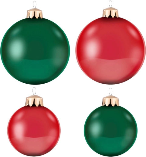 Opblaasbare kerstballen - 2 stuks