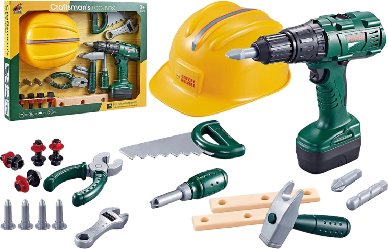 Afgeprijsde set voor de kleine klusser met accu-schroevendraaier en accessoires - 1 stuk