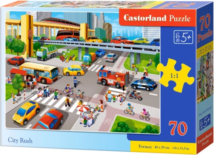 Castorland puzzel Drukke kruising 70 stukjes