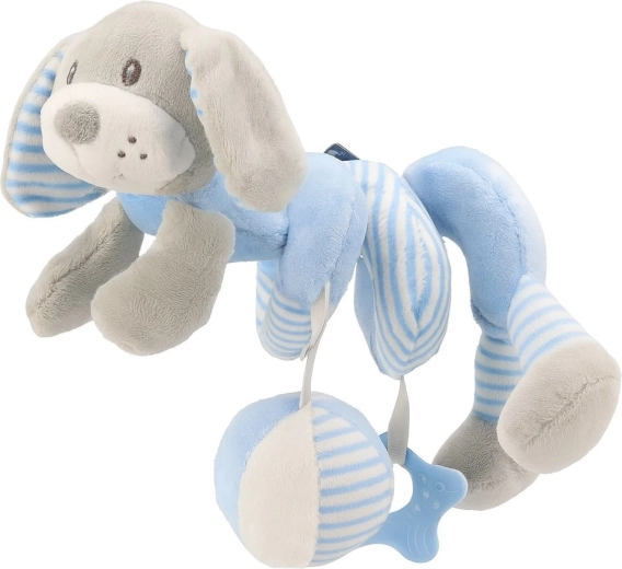 Pluchen spiraal voor wieg BABY MIX hond blauw