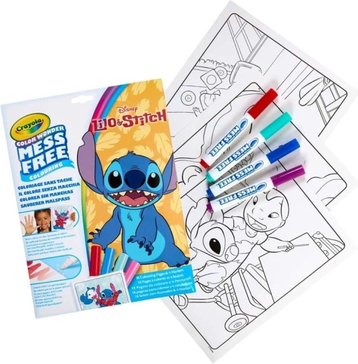 Crayola kleurboek Lilo & Stitch Colour Wonder + 4 stiften