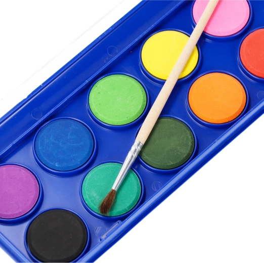 12 verzadigde aquarelkleuren