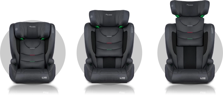 12-standige hoofdsteun – stoel groeit met het kind mee