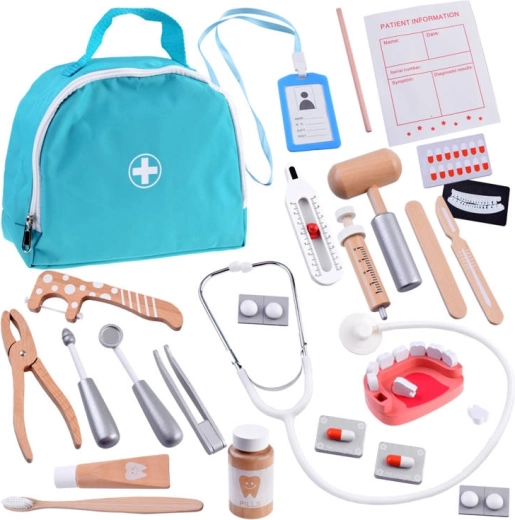 Houten kindertandartsset met accessoires
