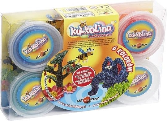 Gekleurde modelleerklei Kulkolina, 6 kleuren