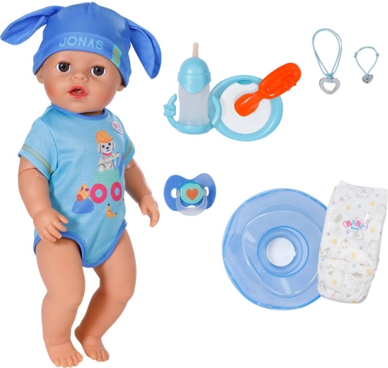 Baby Born pop Jonas Click & Play 43 cm met magische hand en accessoires