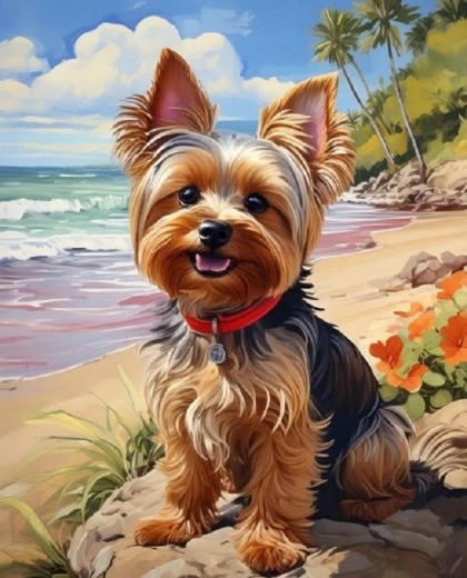 Norimpex Schilderen op nummer Yorkshire op het strand 40 × 50 cm